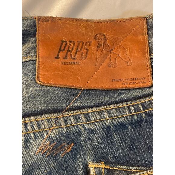 PRPS Mens Jeans 38X34 Straight Leg Button Fly Selvedge Denim Donwan Harrell - Picture 9 of 14